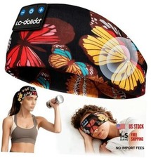 Sleep Headphones Headband Bluetooth 5.4, Sports Headband Artistic Butterfly