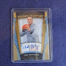 2015 Goodwin Champions Autograph TEDDY BRIDGEWATER Vikings SP Rookie RC