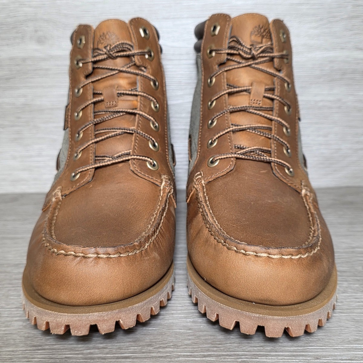 The Timberland Oakwell 7-Eye Moc Toe Boots in brown leather.  (New no tag ) The Timberland Oakwell 7-Eye Moc Toe Boots in | Mercari main image 3