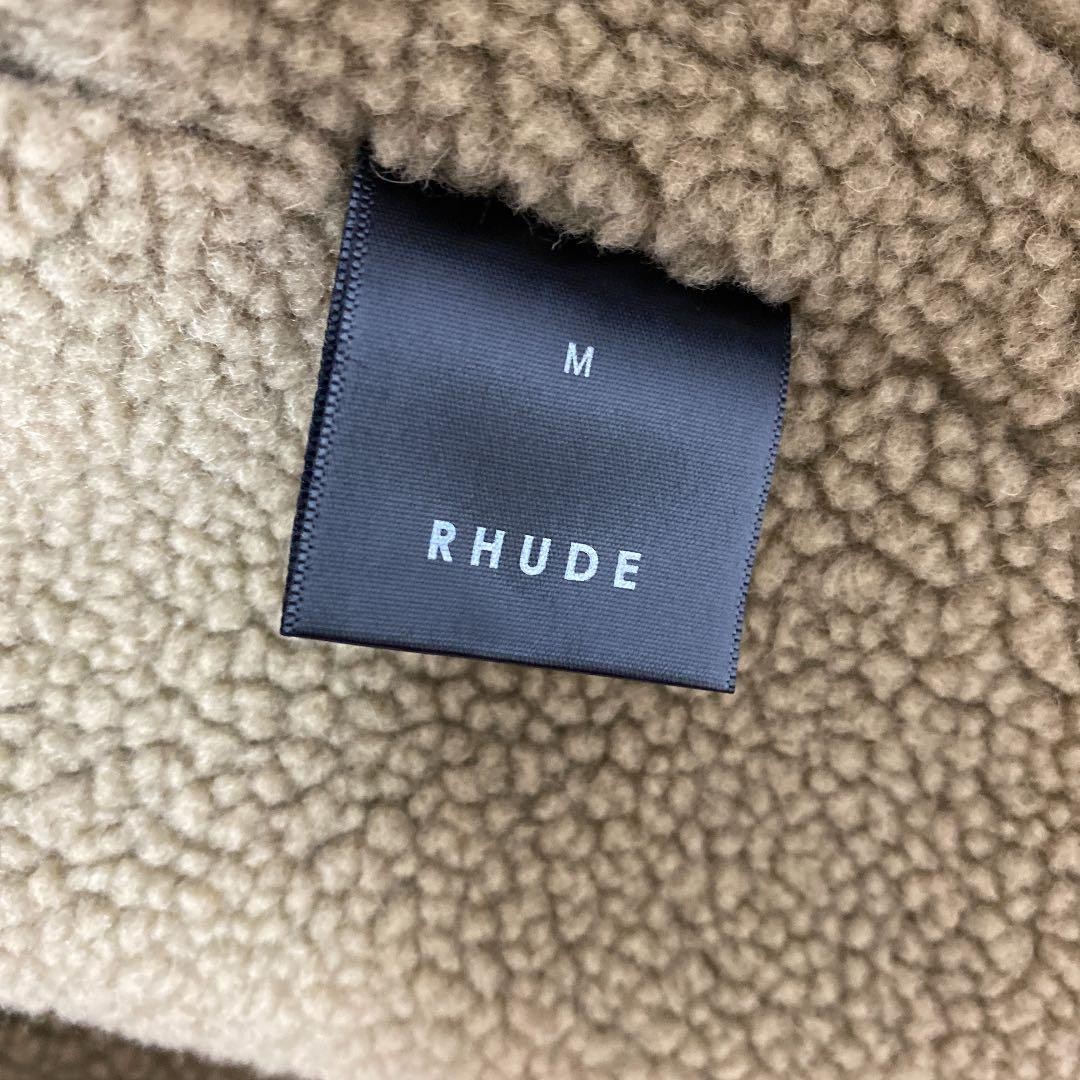 RHUDE SHEPRA SNAP WITH SUEDE COLLAR BOA LINED SHIRT JACKET M LUXURY WARM Auth image 8