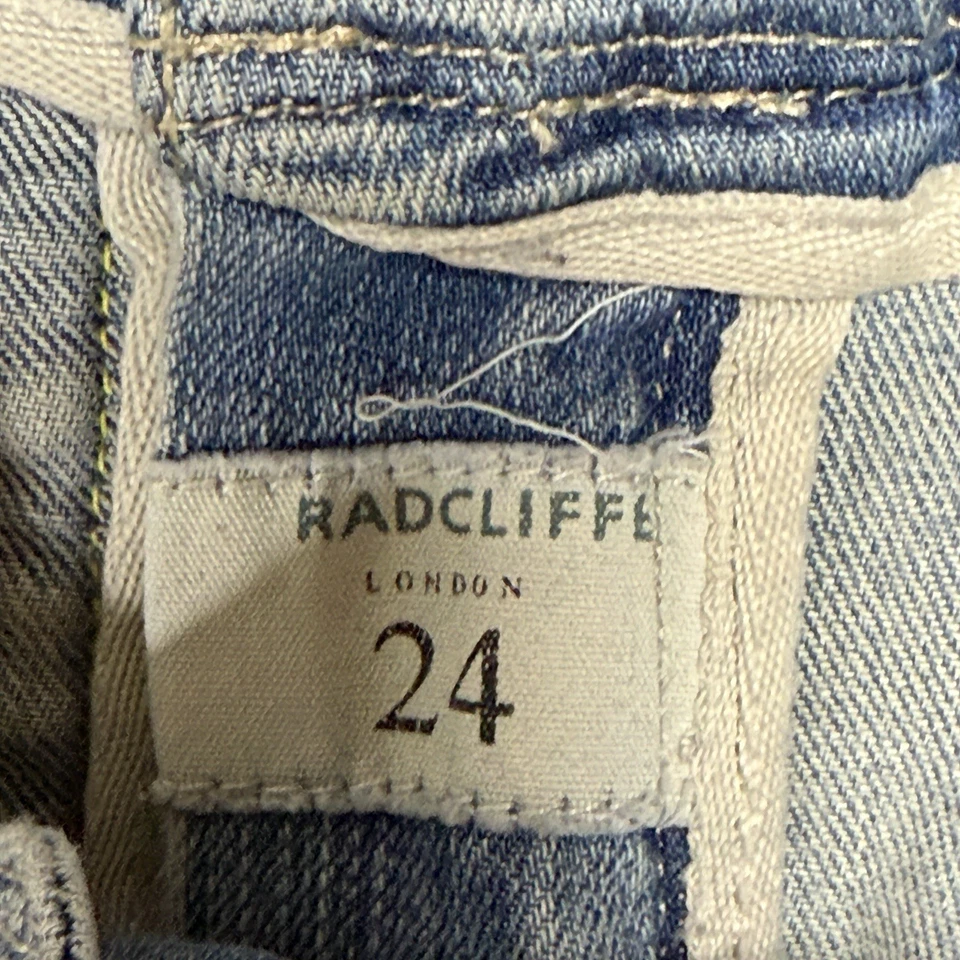 Radcliffe London High Waist Flare Baggy Jeans Womens Size 24 Light Wash 0209 - Image 4 of 4