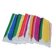 Vintage Cloth Napkins Rainbow Striped Cotton Set of 6 Square 16" 70's 80's 