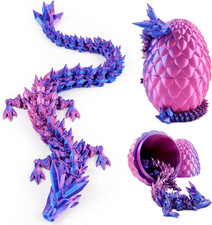 3D Printed Dragon Egg,12  Crystal Dragon Inside, 3D Printed Gift, Executive Desk
