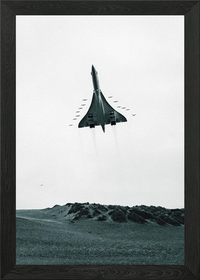 concorde Framed Wall Art Poster Canvas Print Picture