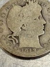 1913 D Barber Silver Quarter Denver Mint