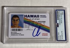 McLovin Fake ID Superbad Signed Auto PSA/DNA Slabbed Christopher Mintz-Plasse