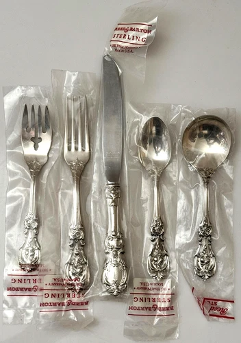 Sterling Silver FRANCIS THE FIRST Reed Barton 5 Piece Place Setting NOS in Bags