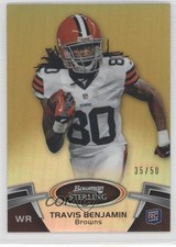 2012 Bowman Sterling Gold Refractor 35/50 Travis Benjamin #38 0a1