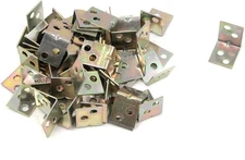 50pcs 0.63"x0.75"x0.75" Heavy Duty L Corner Braces Zinc Plated Iron 90° Bracket