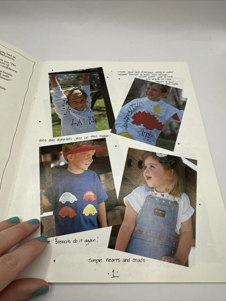 1987 Tulip Productions GP498 No Sweat Kids Painting Shirts For Kids Pattern Book - Image 4 of 4