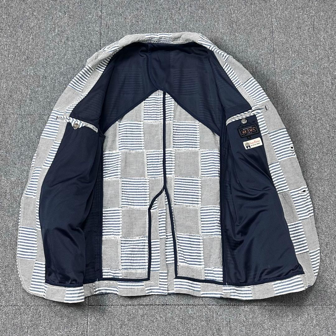 BEAMS PLUS Patchwork Tailored Jacket L Check Stri… - image 5