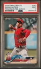 SHOHEI OHTANI 2018 TOPPS UPDT PITCHING RED JRSY RC #US1 PSA 9 MINT! LA DODGERS!
