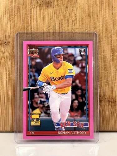 2026 Topps Series 1 Roman Anthony #T91-71 RC 1991 Topps Pink Parallel Red Sox