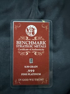 Gold Bars 1/4 Grain And Platinum 1grain And .50 Grain PLATNUM