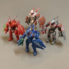 4X New Mega Bloks Construx Halo Infinite Blue Red Grey HUNTER Figure GNB28 GFT55
