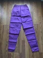 Scrub Pants Womens Size Medium Elastic Waist Poly Cotton Purple NWOT Made in USA
