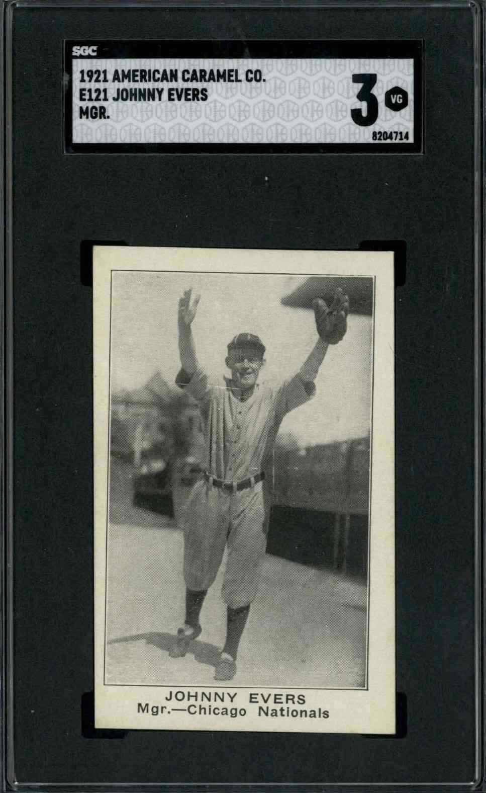 1921 E121 American Caramel Johnny Evers - SGC-3