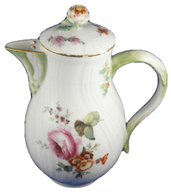Antik 18thC KPM Berlin Porzellan Klein Coffee Pot Porzellan Kanne Tee Kaffee