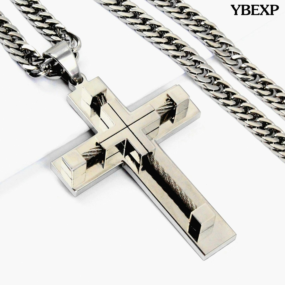 Collana Con Croce Comete Uomo In Acciaio Linea Lux - Foto 2