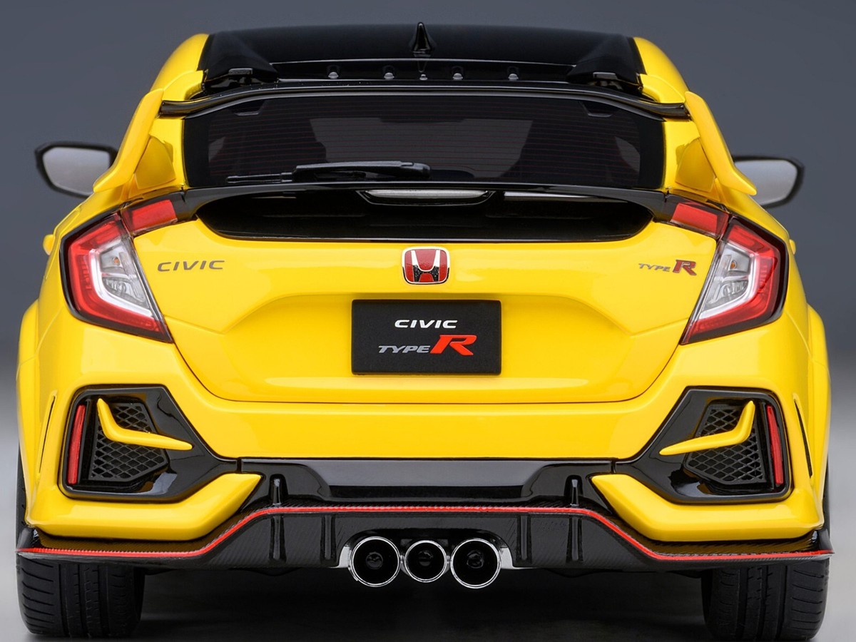 2021 HONDA CIVIC TYPE R (FK8) RHD SUNLIGHT YELLOW 1/18 MODEL BY