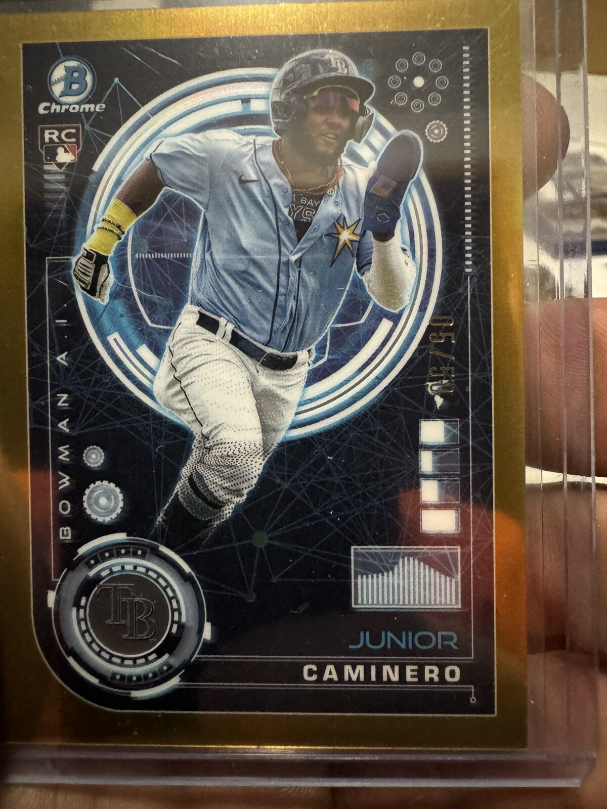 2024 Bowman - Bowman AI #BAI-20 Junior Caminero (RC) gold 05/50 🔥🔥