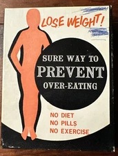 Vintage LOSE WEIGHT 1965 Novelty/Gag BOXED Gift PREVENT OVER-EATING