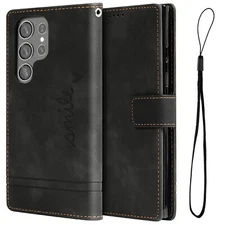 Flip Leather Wallet Stand Full Case Cover For Samsung Galaxy S24 Ultra S24+ S24
