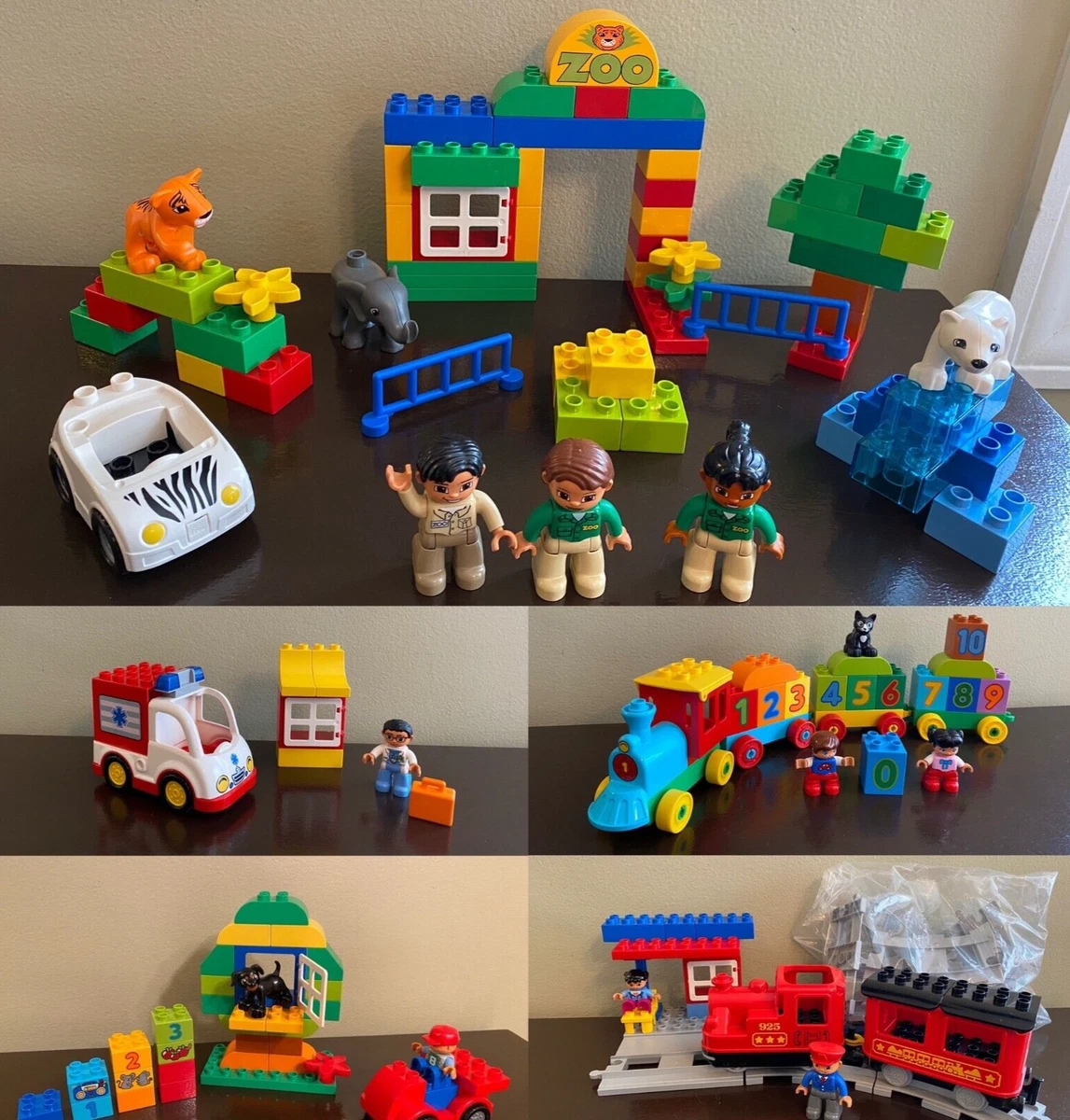 Lego Duplo SET LOT 10874 10847 10527 10572 6136 Zoo Steam