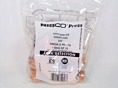 NIBCO  Press 3/4'' Press x Press Copper Coupling 9001250PCCP (Bag of 10)