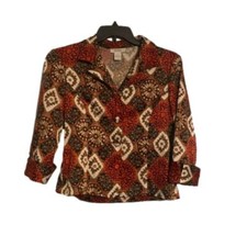 dressbarn Orange Brown Casual Small Business Casual Blazer