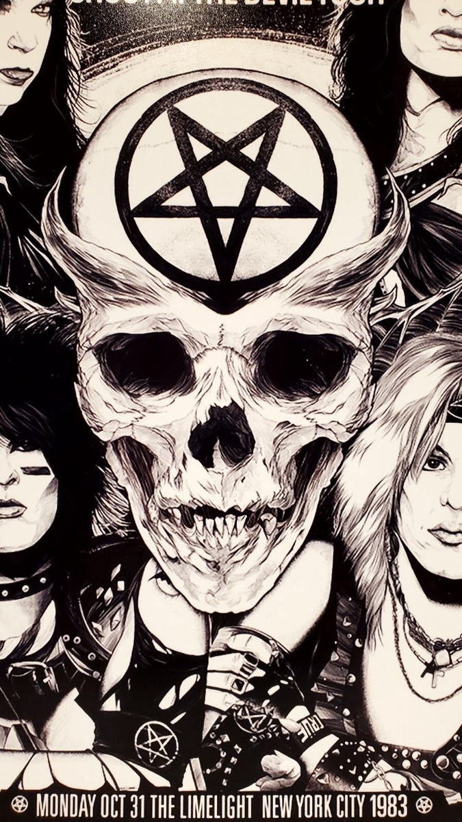 Motley Crue SHOUT AT THE DEVIL 1983 Poster Stadium Tour 13 x 17