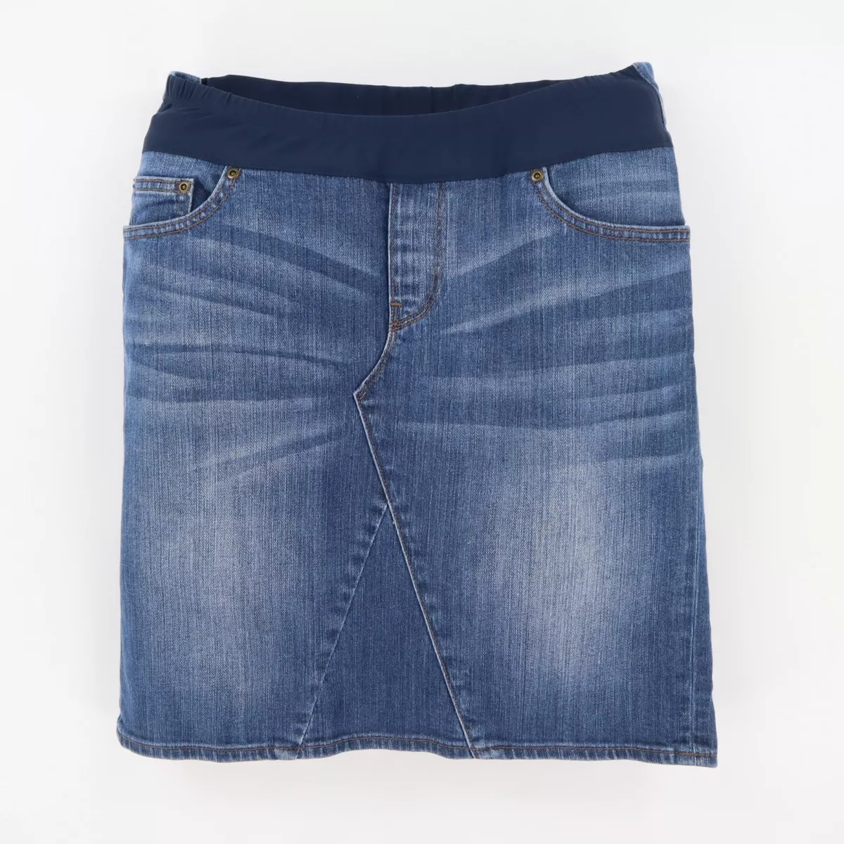 Blue jean top maternity skirt