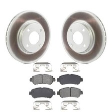 Coated Disc Brake Rotors And Semi-Metallic Pads Front Kit For Nissan Kicks Versa