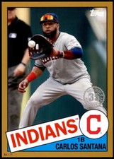 Carlos Santana 2020 Topps 1985 35th Anniversary Series 2 5x7 Gold #85TB-15 8/10 