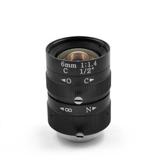 6mm C port 3MP 1/2 inch manual aperture FA machine vision industrial camera lens