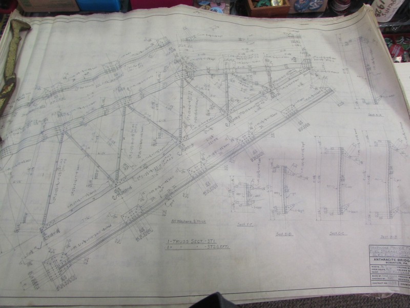 GLEN ALDEN COAL CO. - NANTICOKE - ANTHRACITE BRIDGE CO 1928 PLANS (29) VERY GD