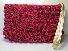 Vintage Neiman Marcus Rosette Clutch Bag