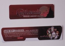 GBA SYSTEM STICKER Game Boy Advance Back Label Decal