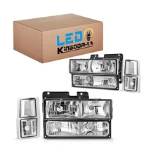 LEDKINGDOMUS Headlights Assembly with Corner Bumper Lamps, Compatible with 19...