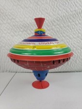 Vintage LBZ AUTOMATIC CHORAL Metal SPIN TOP TOY Made in GERMANY