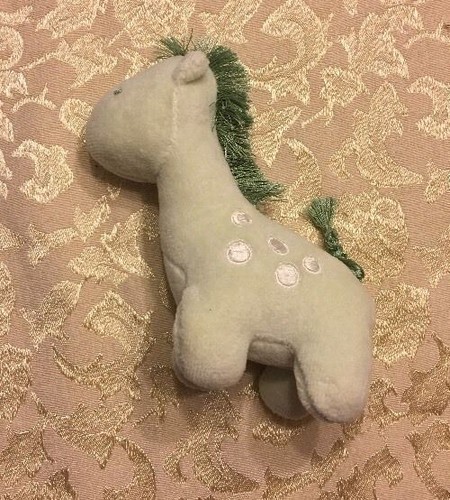 Children’s Place Mini Green Giraffe Baby Rattle Plush Stuffed Animal Soft Toy 5” - Picture 1 of 4