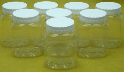 Barattoli di plastica PET, contenitore, cibo, caramelle, organizer, coperchi 24 OZ lotto di 8 - Foto 4 di 4