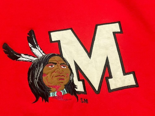 VTG 80s 90s Miami University Ohio Redskins Redhawks Sweatshirt Embroidered XL - Picture 2 of 6
