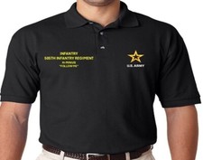 505TH INFANTRY REGIMENT H-MINUS EMBROIDERED POLO. OFFICIALLY LICENSED