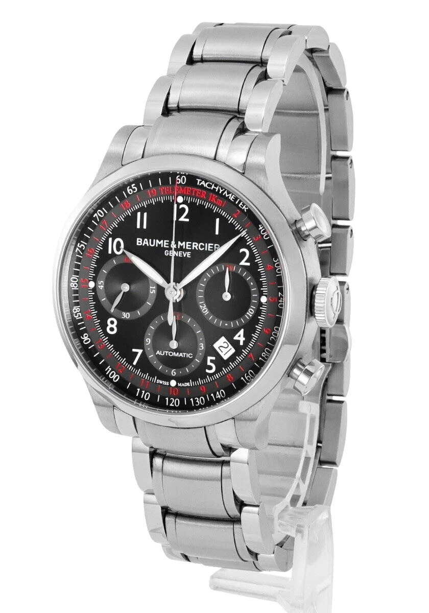 Baume & Mercier Capeland Stainless Steel Band Wristwatches