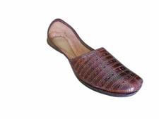 Scarpe da uomo indiane fatte a mano in pelle Jutties Espadrillas Mojaries Khu...