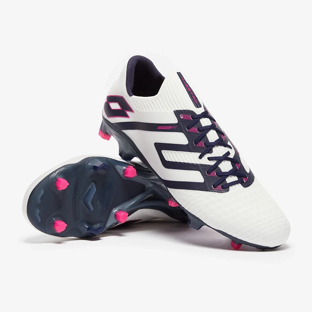Lotto Maestro 100 IV FG tacchetti calcio uomo tutti bianchi navy vividi fucsia 10 nuovi con scatola
