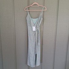 WAYF Electric Floral Wrap Midi Dress Size XS Women Preppy Viscose Sleeveless
