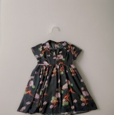 Urban Outfitters Black Floral Babydoll dress Size Medium Lined