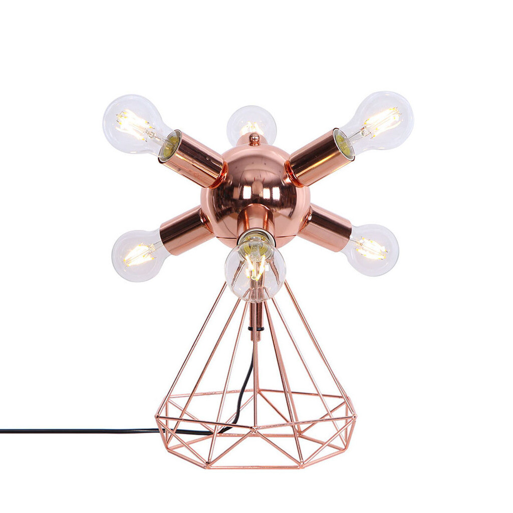 ASG Table Lamp 6-Lights Metal Finished Creative Rose Gold Fixture